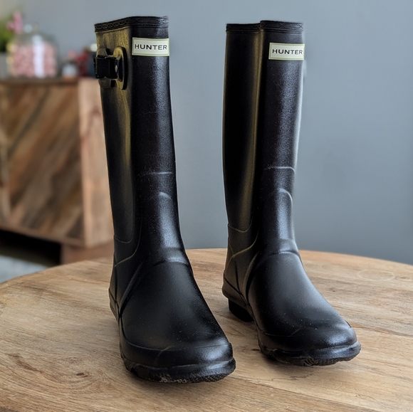 Hunter Field Huntress Rubber Boots, Wider Calf, Size 10 - Picture 2 of 14